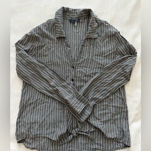 1.Slate gray/white pinstripe shirt